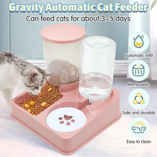 Automatic Cat Feeder & Water Dispenser Set