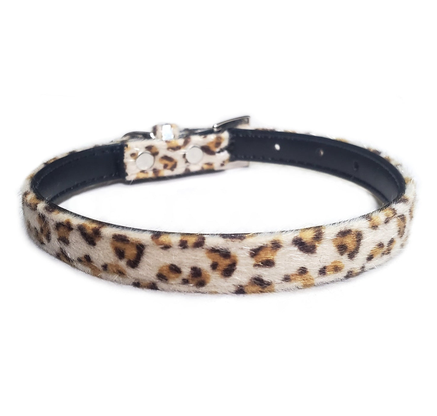 Furry Leopard Print Collar