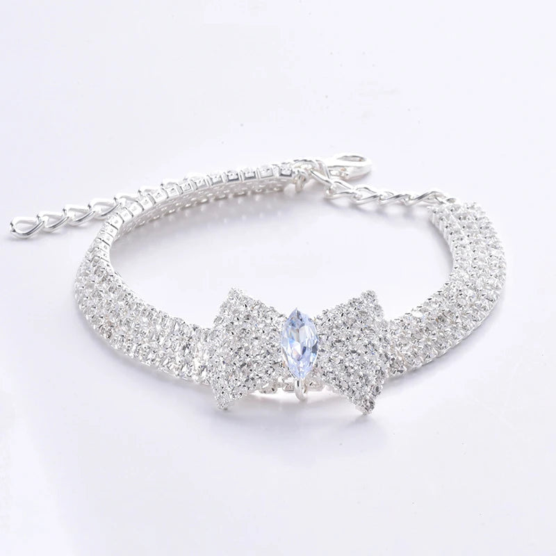 Crystal Bow Tie Necklace