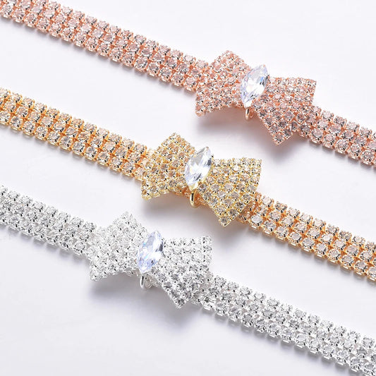 Crystal Bow Tie Necklace