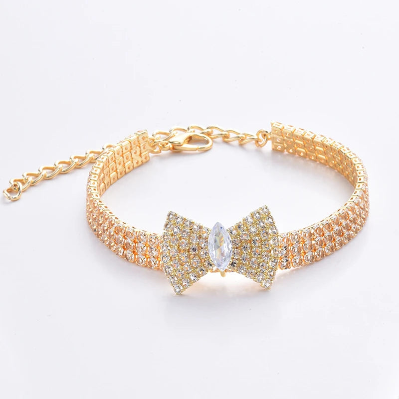 Crystal Bow Tie Necklace