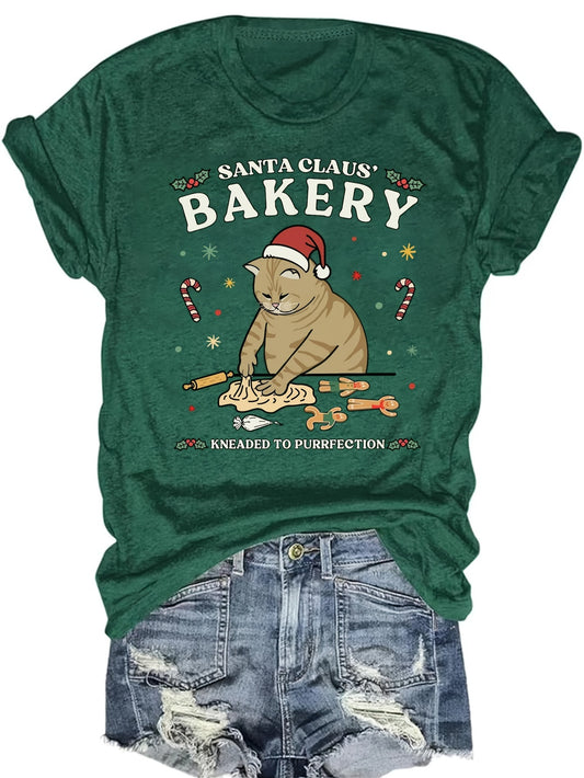 Christmas Cat Bakery Tee